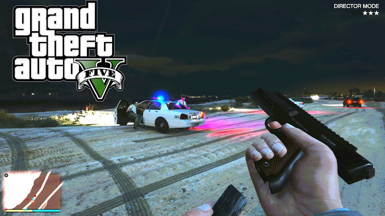 GTA 5 - Police Massacre + Five Star Escape - YouTube