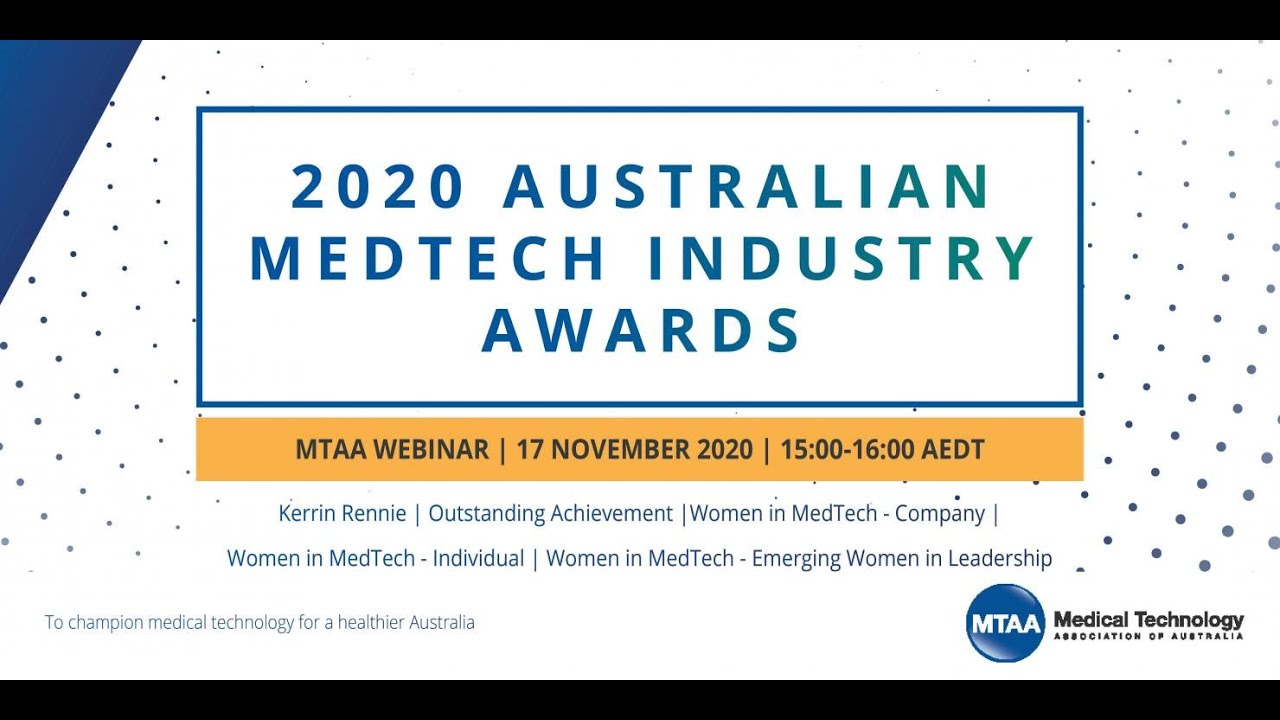 MTAA Australian MedTech Industry Awards 2020 - YouTube
