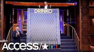 Ryan Reynolds & Jimmy Fallon Play Hilarious Drinking Game—And Someone Pukes!