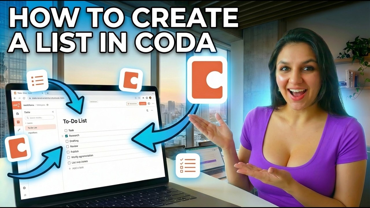 how to create a list in Coda - YouTube