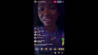 Dymondflawless On Ig Live Rappin First Day Back