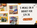 FEEDING A FAMILY🌽🥦🍗🥪🌮 OF 5 FOR $79.78 A WEEK BUDGET MEAL IDEAS #budgetmeals #benefitscut
