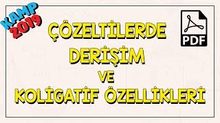 Çözeltilerde Derişim Ve Koligatif Özellikleri