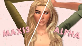 ALPHA VS MAXIS MATCH | Sims 4 Create A Sim Challenge