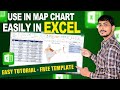 How to Create a Map Chart in Excel | Step-by-Step Tutorial for Beginners #excelshortsMap