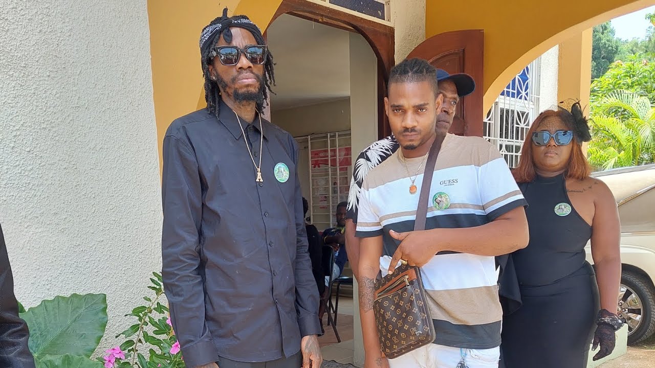 Alkaline leaving his father funeral in Stony Hill