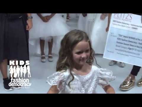 KIDS 4 to 8 Years Old top 25 finalist at the KIDS Fashion Democracy Show in New York City