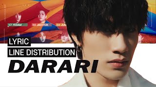 TREASURE - 다라리 (DARARI) | Lyric and Line Distribution - Color Coded