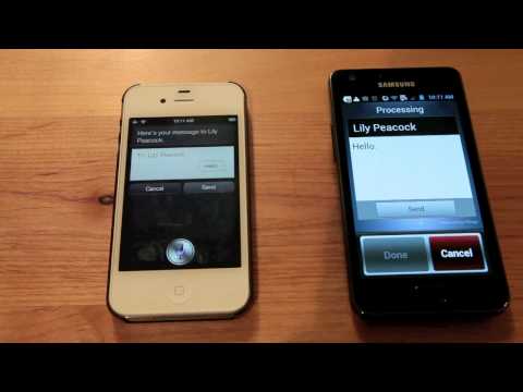 IPhone 4s Vs Samsung Galaxy S II Siri Voice Recognition Test