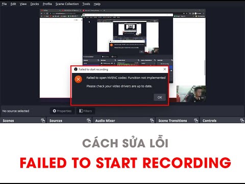 Cách sửa lỗi "Failed to start recording" trên OBS nhanh nhất