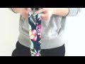花柄 スクエア ナロータイ