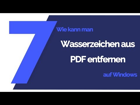 Wasserzeichen aus einer PDF-Datei entfernen | Tutorial 2020