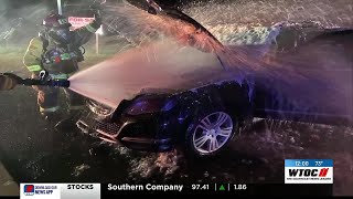 City of Beaufort/Town of Port Royal Fire Department responds to vehicle fire Sunday night