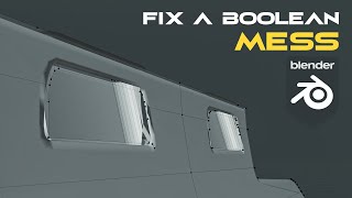 Fixing a boolean MESS in Blender