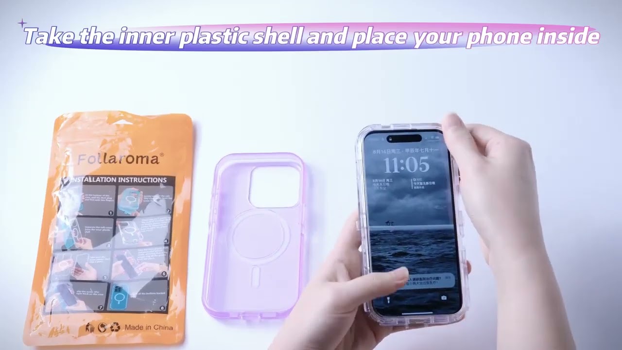 Follaroma Transparent Series Phone Case Installation Video