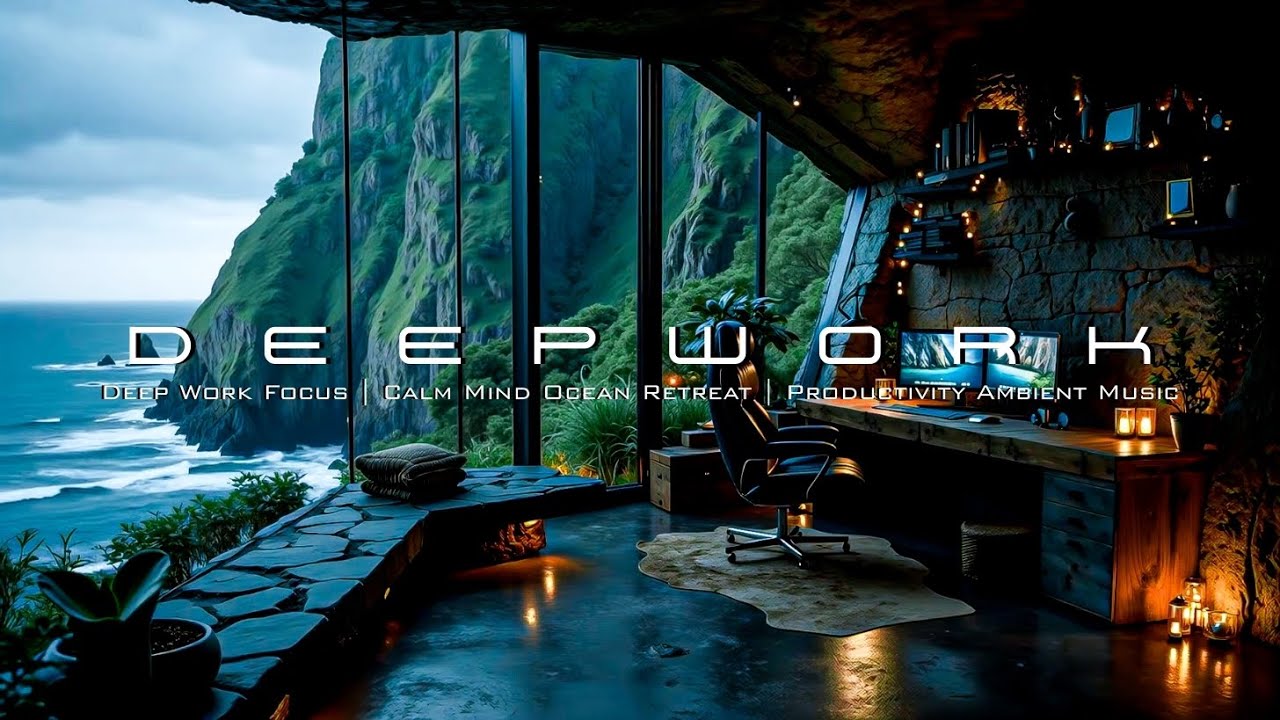 Deep Work Focus | Океанский Ретрит для Спокойного Ума | Продуктивная Атмосферная Музыка