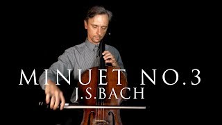 Video thumbnail of "J.S. Bach Minuet No.3 from Suzuki Cello Book 3  Fast and Slow | Learn with Cello Teacher"