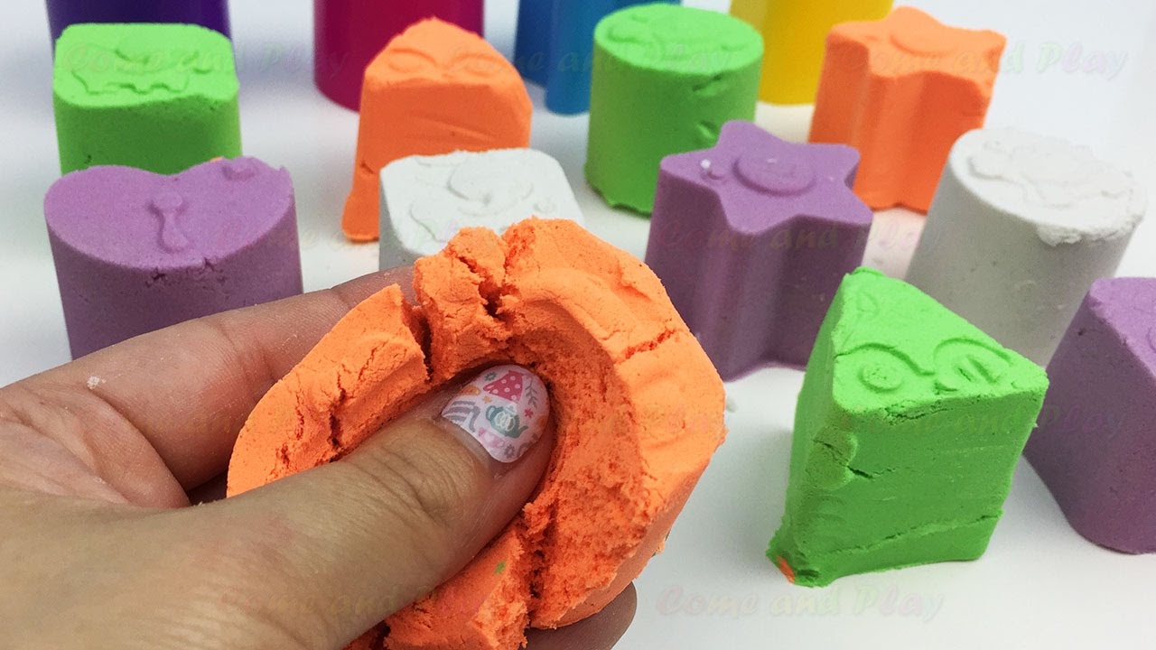 DIY How to Make Kinetic Sand Colors and Shapes Creative and Fun for ...