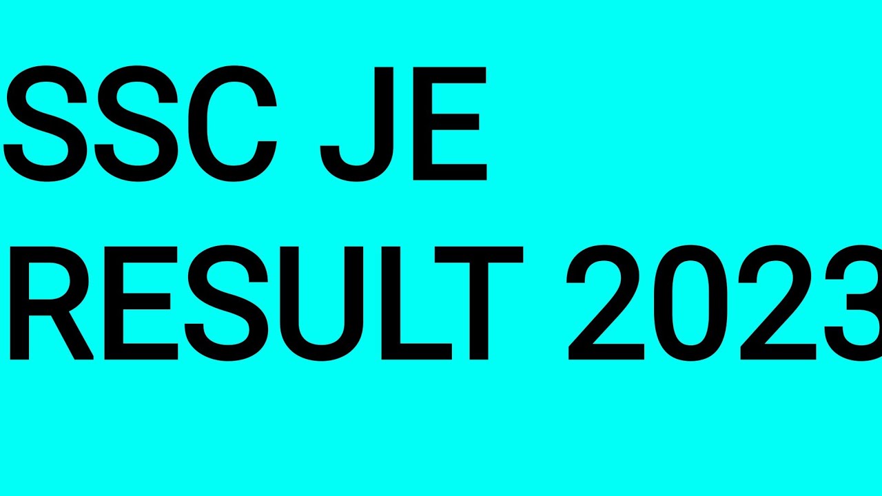 download ssc je result 2023 /how to download ssc je result