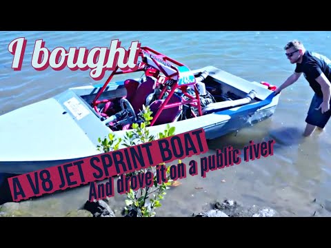 First Time Driving a wild V8 Jet Sprint Race Boat.