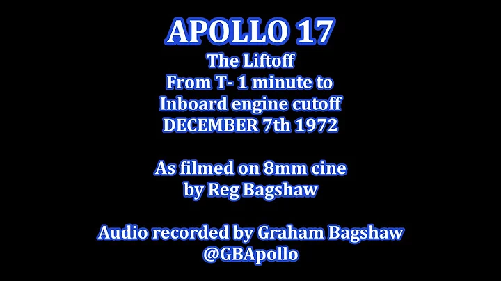 APOLLO 17 Liftoff from T-1minute