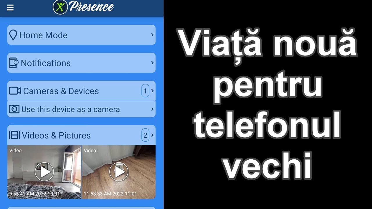 Aplicația Presence transformă telefonul vechi în cameră de supraveghere