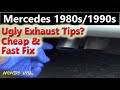 Mercedesbenz r129 exhaust diy  make your original muffler tips look new again  w124 r107 w201