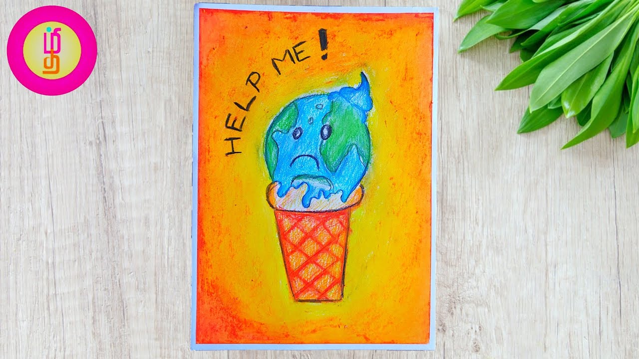 global warming drawing easy