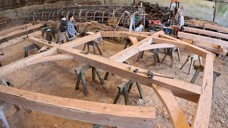 Timber Framed Barn Part 11 Cross Frames And Oak Pegs by Kris Harbour Natural Building 159,771 views 1 year ago 33 minutes