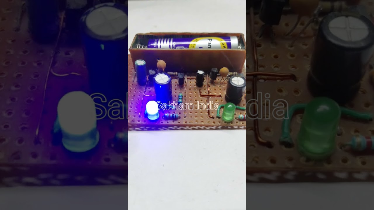 Reused AA Batteries | Awesome Circuit | 1.5 volt Dual Led Flasher 