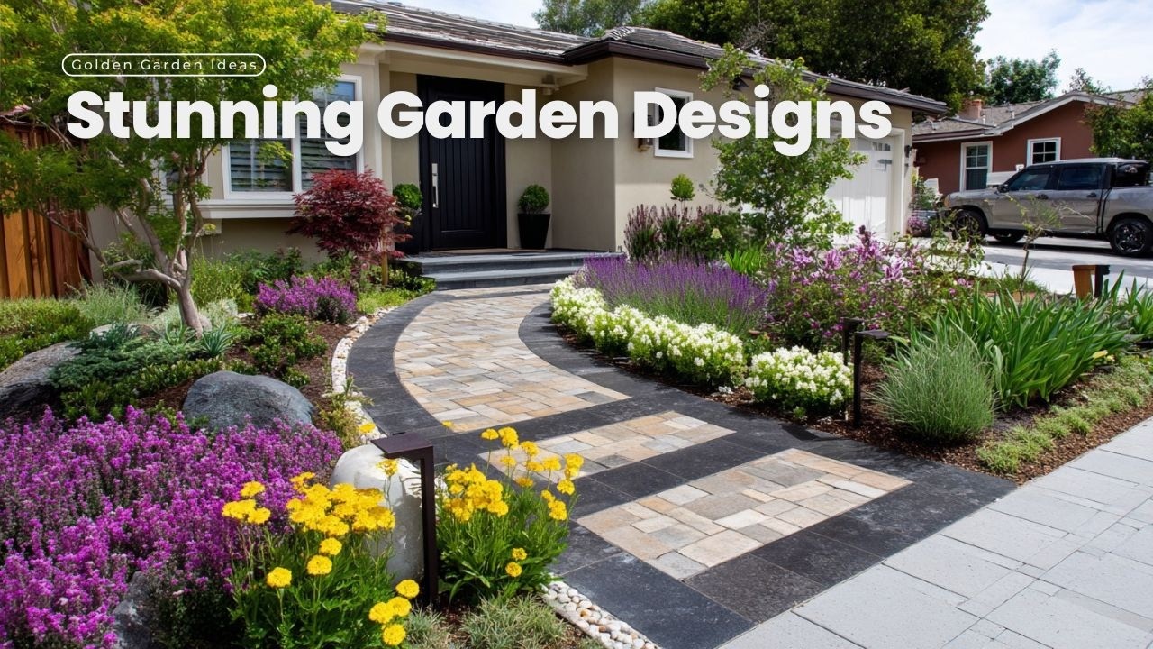 Главные тенденции ландшафтного дизайна передних дворов в 2025 году | Потрясающие садовые дизайны,...