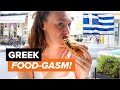 YOU HAVE TO TRY THIS! Vegetarian Greek Food Tour in Kalamata | BEST Saganaki EVER! | VanLife Greece