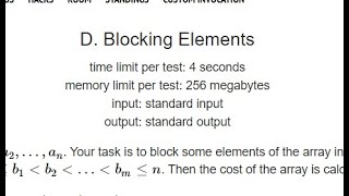 Famous D. Blocking Elements || Codeforces Round 922 (Div. 2) Wealth