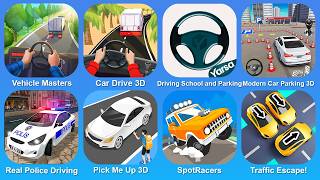 Vehicle Masters, Car Drive 3D, Driving School and Parking, Modern Car Parking 3D, Real Police screenshot 1