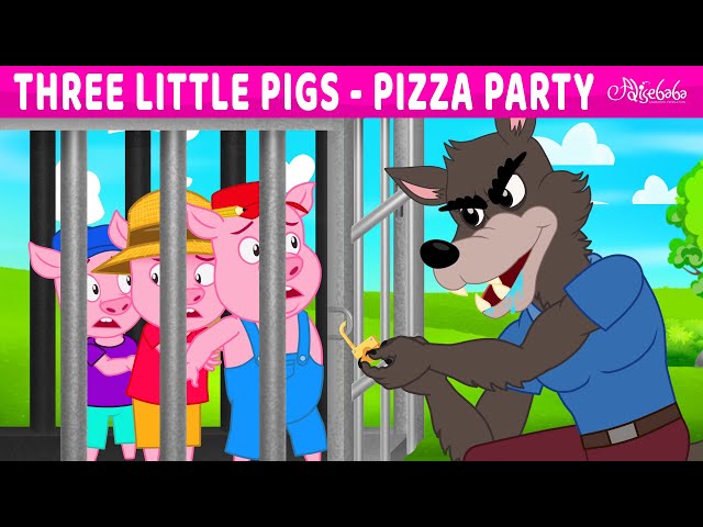 Three Little Pigs - Pizza Party | Bedtime Stories for Kids in English | Fairy Tales class=