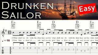 DRUNKEN SAILOR | Guitar Lesson | Tutorial | Sheet music & TAB | free PDF