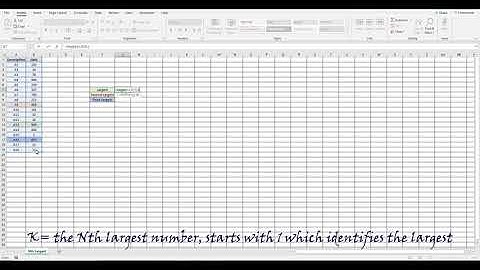 How to Calculate Nth  largest number in Excel?