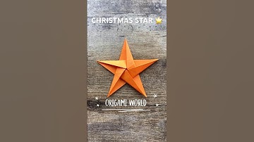 FIVE POINTED STAR ORIGAMI STEP BY STEP | CHRISTMAS STAR PAPER CRAFT EASY TUTORIAL ORIGAMI WORLD