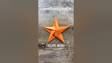 FIVE POINTED STAR ORIGAMI STEP BY STEP | CHRISTMAS STAR PAPER CRAFT EASY TUTORIAL ORIGAMI WORLD