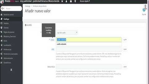 COMO CREAR ATRIBUTOS Y CARACTERISTICAS DE PRODUCTOS EN PRESTASHOP 2