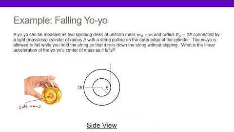 Rotational Dynamics - Falling Yo-Yo (Example)