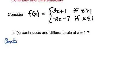 Continuity and Differentiability: Example 1