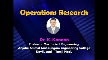 OR 7.1 Queuing Model - 1