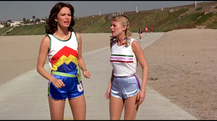 JACLYN SMITH & CHERYL LADD Shiny Satin Shorts Prevent Kidnapping "Charlie's Angels" 1080P BD