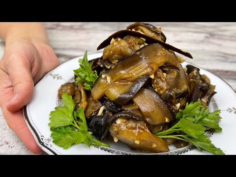 Only 3 ingredients! Very easy and tasty eggplant salad recipe.