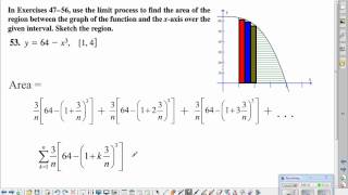 calculus 04-02 Area under a curve using limits