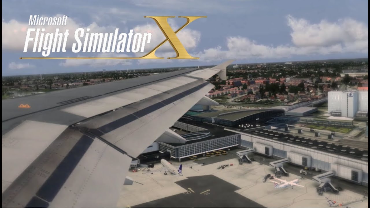 Fsx Hd 60fps Swiss A320 Wingview Landing In Copenhagen Kastrup By Roderick John