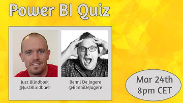 Power BI Quiz with Benni De Jagere