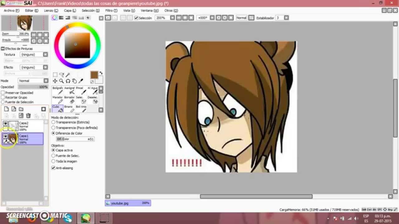 Como Dibujar en Paint Tool Sai Facil y rapido YouTube