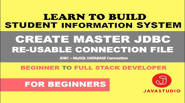JDBC Connection in eclipse using connector API | Student Information System | Part 13